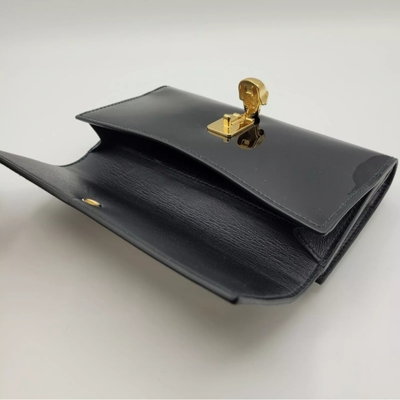 ALEXANDER McQUEEN Black Patent Leather Continental Wallet, NWT - Picture 4 of 7